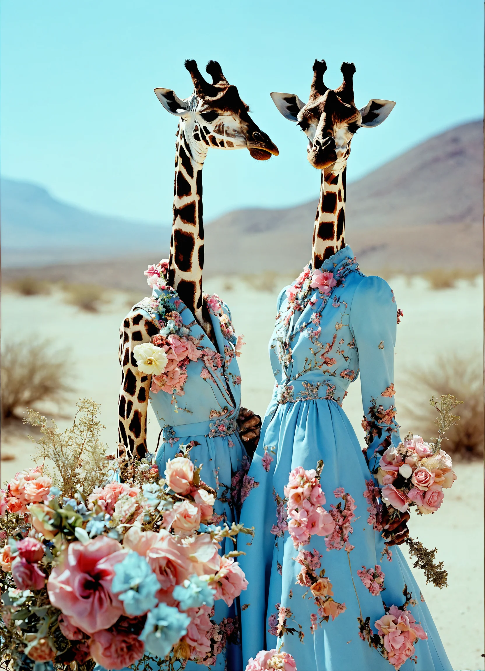 Giraffe couple